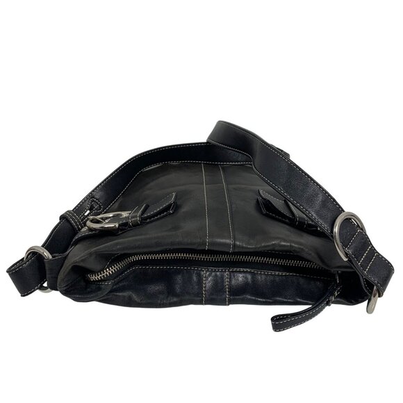 Y2K COACH 1452 Soho Black Leather Convertible Buckle Crossbody Shoulder Bag - Picture 10 of 16